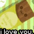 Pixelated image of a brown dog-like face with large eyes and a light-colored circular shape against a green-yellow background, with text at the bottom.