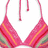 A 2x2 contact sheet of a summer-themed animated buddy icon featuring a bikini top and pixelated text about school ending and summer beginning, with pink hearts as accents.