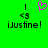 Green background with black text and a pink pixelated heart symbol above the text.