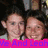 Two people pose together in a pixelated image with pink text overlays reading "We And Leah At Camp!!" and "YAY!" across different frames.