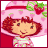 A 48x48 pixel animated contact sheet showing two frames of a Strawberry Shortcake-themed buddy icon with pink and red color scheme, featuring character art on left frame and logo text on right frame.