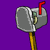 Animated sequence of a gray mailbox with red flag on yellow pole, green hand emerging from opening, purple background.