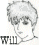 Six grayscale pixelated character portraits arranged in two with text labels beneath each, featuring varied hairstyles and clothing details