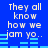 Blue background with white pixelated text reading "they all know how we jam yo." and light blue horizontal bars below the text.