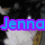 Pixelated image with four quadrants showing text overlays and partial character visuals including a cat, a winged figure, and a figure with a brown coat.