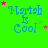 Green background with blue text 'Narish Is Cool' and scattered pink and green stars in a pattern
