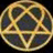 Circular icon with golden-yellow border and dark blue interior sections divided by intersecting lines.