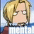 Pixelated anime-style character with blonde hair and glasses, wearing a red top, against a blue sky background with partial text "mental" visible.