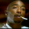 15 showing a person with a bald head and light skin wearing a white shirt, holding a cigarette in their mouth across changing facial expressions