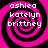 Four identical pink and black spiral patterns with white text reading ashlea katelyn brittney arranged in a on a solid black background
