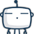 Two pixelated robot icons with white bodies, dark blue outlines, and small circular side details on a gray background.