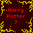 Four identical pixelated display red text and yellow border elements on a dark background