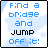A 3x2 contact sheet of six animated frames showing a pixelated text-based icon with blue and black lettering on a light blue cloud background, where the word "JUMP" alternates between black and blue in different frames.
