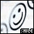 six showing a black-and-white smiley face icon with the text 'SHILE' beneath each , where the rightmost bottom is empty