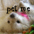 A pixelated dog with pink cheek markings appears in four , each displaying different text above its head
