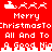 Red background with white pixelated text and reindeer sleigh icons repeating in two , displaying "Merry Christmas To All And To A Good Night" in a festive pattern