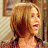 A pixelated contact sheet showing two frames of an animated icon featuring a woman with short blonde hair and a green background with text.