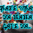 A pixelated image with a colorful, abstract background and partially visible text in blue block letters.