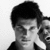 Black-and-white photographic collage of two male figures with red text reading 'jacob black... [ily]' on a white background.