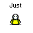 Animated contact sheet of a yellow stick figure icon with multiple frames showing body and head movements, including text labels "Just," "like," and "that" above the first three frames.