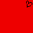 A red background with a black pixelated heart symbol in the upper center.