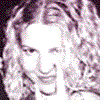 Four distinct pixelated images arranged in a : grayscale portrait, cartoon character with crown, red background text, and black-and-white cat