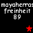 Pixelated text displays 'moyaherra: moyaherra freinheit freinheit 89' with red star symbols on a black background.