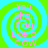 Four identical display a green and cyan spiral background with pink text reading 'You shall sing like a cow' in pixelated font