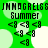 Green background with light green circles, black text reading 'Summer' and '<8 <8 <8', repeated in a pattern