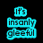 Pixelated text in cyan, white, pink, and green on black background reads "It's insanely gleeful" then "The record is like ... with a butcher-knife".