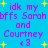 Blue background with yellow stars and purple text repeating 'idk my bffs Sarah and Courtney <3' in a pattern