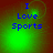 Blue text "I Love Sports" on a green and red gradient background with shifting light effects.
