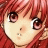 A 48x48 pixel buddy icon featuring a close-up of an anime-style character with red hair and large brown eyes on the left, paired with text reading "Anime IM" and "com" on a black background to the right.