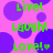 Pixelated green text on pink background with purple circles, displaying 'Live!', 'Laugh!', 'Love!❤' in repeating sequence.