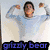 five pixelated images showing a person in various poses and clothing, with overlaid text labels