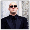 Six- shows a person in a black tuxedo with sunglasses, alternating with band logo elements featuring coffins and text