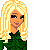 Pixel art contact sheet showing multiple frames of a green-jacketed character with blonde hair holding hands with a smaller brown-haired child, accompanied by text "Silly" and "This is My Lil Bro" on white background.