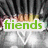 Animated icon with green text changing across frames over a background of black and white striped patterns and silver circular shapes.
