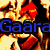 Pixelated anime-style character with dark hair and glasses, overlaid text in blue and green, red pixelated text on black background.