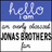 Pixelated blue and white icon with 'hello' text above a grayscale section containing partial words and symbols.