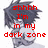 Pixelated image of a character with dark spiky hair and red text overlay reading 'shhhh I'm in my dork zone' on a white background.