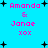 Pixelated text on cyan background with black stars, displaying 'Amanda & Janae xox' in pink and white lettering.