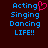 Pixelated text list with blue letters and a pink heart symbol on dark background.