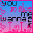 Pixelated text and heart symbols on a blue-to-pink gradient background with pink border.
