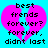 A static image with a bright cyan background, featuring a large pink broken heart shape and black pixelated text.