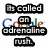 Pixelated text and Google logo elements arranged in a with black text boxes and a gray rectangle on the right