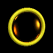 circular icons with yellow borders and dark centers, showing a sequence of light reflections shifting across their surfaces