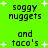 Green background with pixelated text and white plus signs, showing repeated phrases and partial text variations across four quadrants.