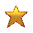 Six golden star-shaped icons with orange and red gradients displayed in a on gray background, each showing different rotation angles