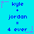Pixelated blue background with repeated text and star-shaped animations in pink and gray.